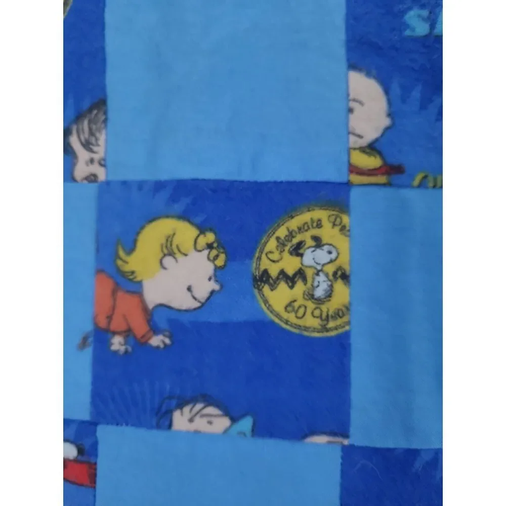 Peanuts Charlie Brown Home Made‎ Quilt 58X46 Satin Trim